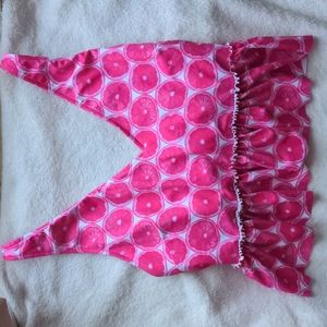 Kortni Jeane Pink Grapefruit Peplum swim top